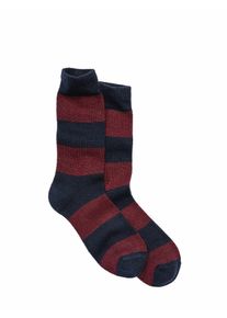 Mey & Edlich Mey & Edlich Herren Breitstreifen-Ideal-Socke Blau 40 % Wolle, 25 % Viscose, 23 % Polyamid, 10 % Kaschmir, 2 % Elasthan