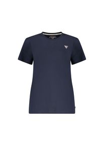 Guess Jeans Blaues Baumwoll-T-Shirt f&uuml;r Damen