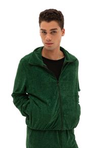 Herren Sweatshirt aus Samt mit Rei&szlig;verschluss vorne