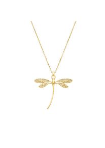 Luxenter Halskette mit gl&auml;nzendem 18K Gold Finish Zirkonia - Kual