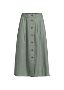 LANDS' END Leinen-Midirock, Damen,  Gr&uuml;n, Leinen, by Lands' End