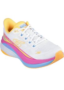 Skechers Performance Max Cushioning Propulsion Textile Damen Sneaker In Wei&szlig;/Orange