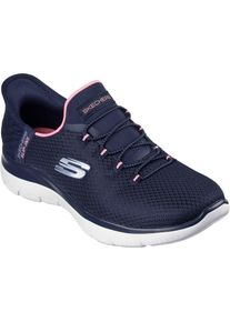 Skechers Summits - Diamond Dream Textil Damen Sneakers Navy/Pink Standard