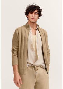 Bugatti Herren Strickjacke mit Streifen in 3D-Optik