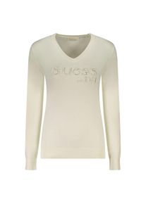 Guess Jeans Bianco Viskose Damen Langarm-T-Shirt