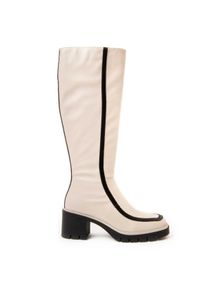Montevita Absatzstiefel Linne in Wei&szlig;