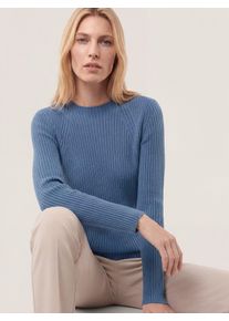 Walbusch Baumwollmix Pullover in Rippenstrick Optik