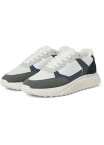 Jack & Jones Jack & Jones Aspire Runner Polyurethan Herren Wei&szlig; Castlerock/Navy Blazer Sneakers