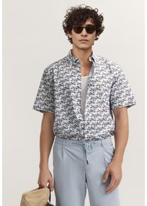 Bugatti Herren Kurzarm-Hemd Modern Fit mit einem Print