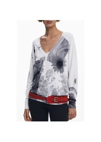 Desigual Wei&szlig;e Viskose Damen-Jersey