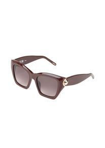 Furla Sonnenbrille Gl&auml;nzend Voll Dunkelbraun