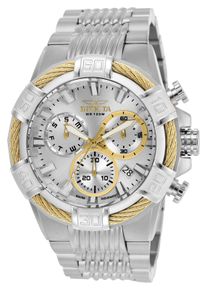 Invicta Bolt 25863 Herrenuhr - Quarzwerk - Edelstahl mit silbernem Zifferblatt - 51 mm