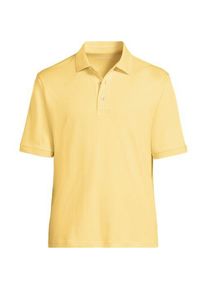 LANDS' END Supima Kurzarm-Polo, Classic Fit, Herren,  Gelb, Baumwolle, by Lands' End