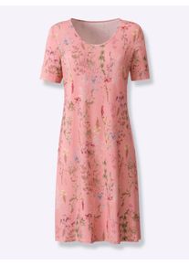 sheego Gro&szlig;e Gr&ouml;&szlig;en Jerseykleid mit Bl&uuml;mchen-Druck, rosenquarz-bedruckt, Gr&ouml;&szlig;e 24 - Damen