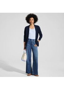 LANDS' END Starfish Knit-Jeans mit weitem Bein, Damen, size: regular, Blau, Baumwoll-Mischung/Polyester-Mischung, by Lands' End