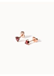 PURELEI Red Heart Ohrringe mit Zirkonia Steinen
