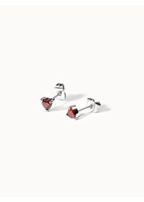 PURELEI Red Heart Ohrringe mit Zirkonia Steinen