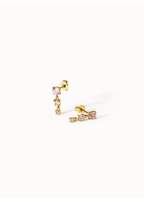 PURELEI Pink Glamour Ohrringe mit Zirkonia Steinen