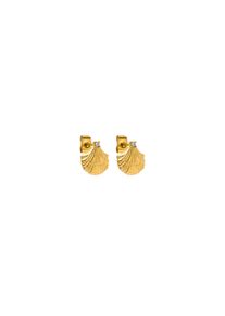 PURELEI Small Shell Ohrringe mit Zirkonia Steinen