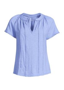 LANDS' END Flammgarn-Shirt mit Tunika-Ausschnitt in Plus-Gr&ouml;&szlig;e f&uuml;r Damen, Damen, size: plus, Lila, Baumwolle, by Lands' End