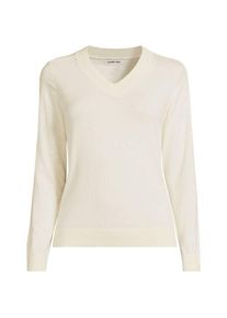 LANDS' END Pullover aus Baumwolle/Seidenmix f&uuml;r Damen, Damen, size: regular, Elfenbein, Baumwolle/Seide/Nylon, by Lands' End