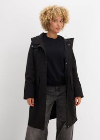 bonprix Regen-Kurzmantel, schwarz, Gr.38, wasserdichter Kurzmantel