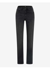 Brax Damen Five-Pocket-Hose Style CAROLA USED BLACK BLACK, denim dunkelgrau, Gr. 42