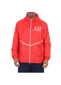 Emporio Armani - Bomberjacke f&uuml;r Herren, Logo (Rot/Wei&szlig;)