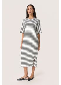 Soaked in Luxury Jerseykleid Straight fit White and Black Stripe white black