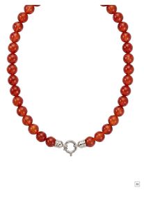 PURELEI Roter Achat Charm Kette