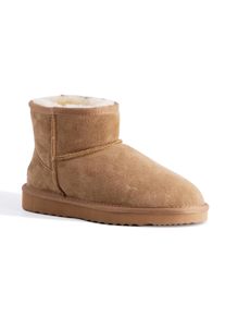 Aus Wooli "Bondi" Australien Kurze Schafsleder-Stiefelette, Tan