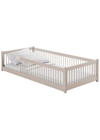Xora Bodenbett., Kaschmir, Holz, Kiefer,Birke, massiv,Sperrholz, H&ouml;he ca. 13 cm, 90x200 cm, nicht verstellbar, Kinder- & Jugendzimmer, Kinderm&ouml;bel, Kinderbetten