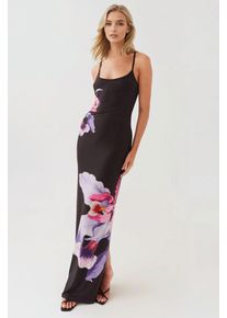 Blumen Bodycon Kleid mit quadratischem Kragen