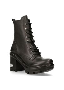 New Rock Gothic Biker-Stiefel aus schwarzem Leder &ndash; NEOTYRE07X-S1