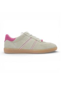 Tamaris Damen-Sneaker aus gr&uuml;nem und pinkfarbenem Leder