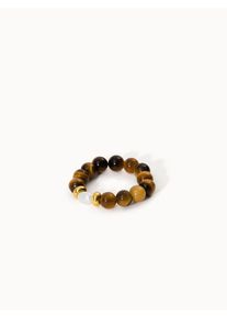 PURELEI Anxiety Tiger&lsquo;s Eye Pearl Ring mit Perle