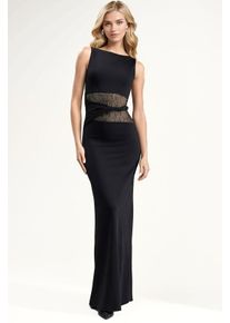 Maxi-Kleid mit Spitzen-Ausschnitten
