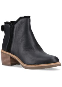 Toms Shoes TOMS Hailey Damen Stiefeletten aus schwarzem Leder mit Absatz