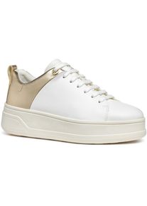 Geox D SPHERICA ECUB-2 Damen Sneaker Wei&szlig;/Lichtgold