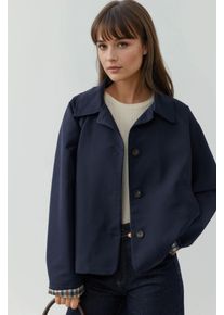 Karo-Futterjacke mit Knopfverschluss