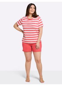 Comtessa sheego Gro&szlig;e Gr&ouml;&szlig;en Shorty, koralle-ecru-gestreift, Gr&ouml;&szlig;e 52/54 - Damen