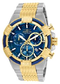Invicta Bolt 25865 Herrenuhr - Quarzwerk - Edelstahl mit blauem Zifferblatt - 51 mm