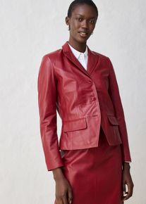 bonprix Kurzblazer aus Lammnappa, rot, Gr.48, Moderner und eleganter Kurzblazer aus Lammnappa, aus Nappaleder