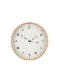 Wanduhr, Wei&szlig;, Holzwerkstoff, 31x31x4.5 cm, Dekoration, Uhren, Wanduhren