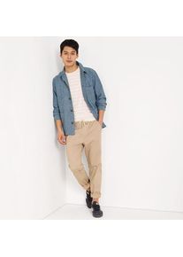LANDS' END Hemdjacke aus Leinenmix, Herren,  Blau, Baumwolle/Leinen, by Lands' End