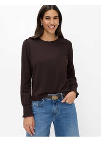 Brax Damen Langarmshirt Style CAITLIN L brunette, dunkelbraun, Gr. 34