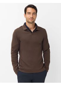 Brax Herren Polo Style PRINCETON chocolate, dunkelbraun, Gr. XS