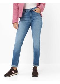 Brax Damen Five-Pocket-Hose Style CAROLA USED LIGHT BLUE, denim hellblau, Gr. 52K