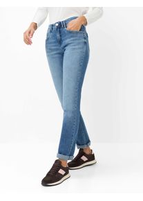 Brax Damen Five-Pocket-Hose Style MARY USED LIGHT BLUE, denim hellblau, Gr. 44