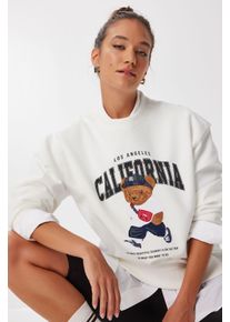 Bedruckter Rundhals-Sweatshirt